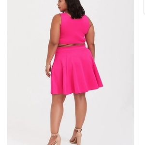 Dresses - Designer Pink crop top and skirt 2 piece set Dresses - Designer Pink crop top and skirt 2 piece set